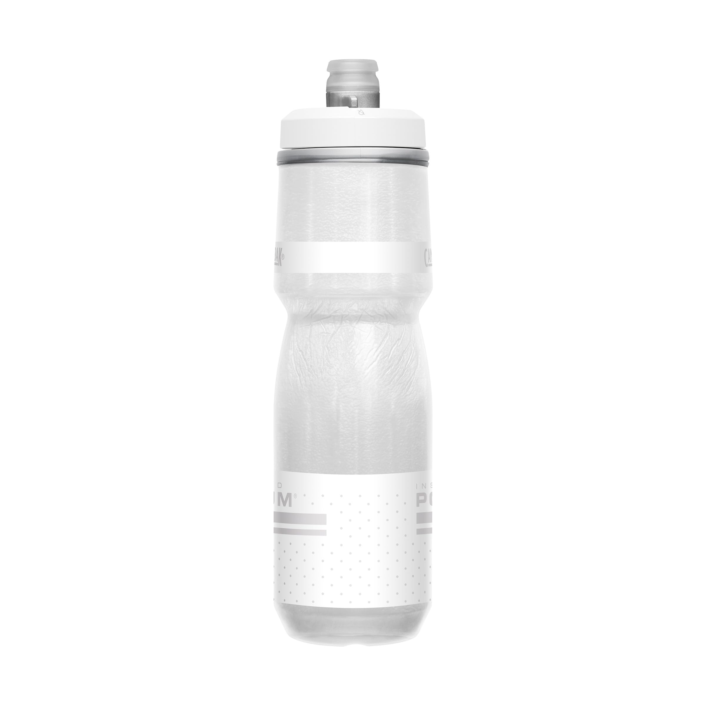 camelBak Podium chill Insulated Bike Water Bottle - Easy Squeeze Bottle - Fits Most Bike cages - 24oz  Reflective ghost